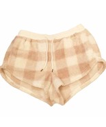 Colsie Neutral Buffalo Check Fuzzy Sleep Shorts - £13.15 GBP