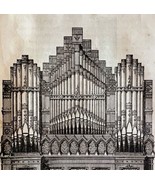 Centennial Organ 1876 Worlds Fair Philadelphia Expo Victorian Woodcut DW... - $69.99