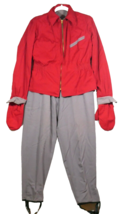 VTG 1940&#39;s White Mountain Women’s Red Gray Reversible Ski Suit Wool Gabardine - £317.18 GBP