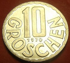 Proof Austria 1970 10 Groschen~Only 102,000 Minted~Imperial Eagle~Free S... - £2.97 GBP