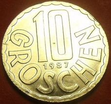 Proof Austria 1987 10 Groschen~Only 42,000 Minted~Imperial Eagle~Free Sh... - $4.69