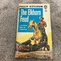 The Elkhorn Feud by Philip Ketchum Pulp Western Popular Library Paperback 1956 - £9.74 GBP