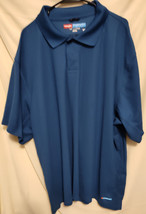 WRANGLER Breathe-Dri Polo Shirt Men’s Size 3XL Blue Short Sleeve Wicking Golf - £11.47 GBP