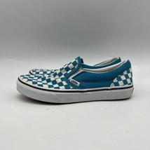 Vans Off The Wall Slip On Shoe Checked Blue and White 5.5 Junior - £22.15 GBP
