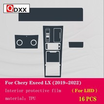 For Chery Exeed LX 2019-  Interior Center console Transparent TPU Protective fil - £67.86 GBP