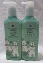 Bath &amp; Body Works Cleansing Gel Hand Soap Lot Set Of 2 Winter Citrus Wreath - £18.58 GBP