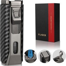 FLABOX Triple Jet Flame Torch Lighter with Punch &amp; Holder,Multifunctional - £24.96 GBP