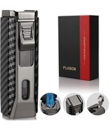 FLABOX Triple Jet Flame Torch Lighter with Punch &amp; Holder,Multifunctional - £24.47 GBP