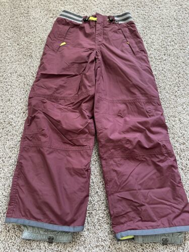 Mini Boden Ski Snow Pants, Size 9-10 Years Lined Insulated burgundy Pocket - $14.01
