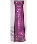 Valentines Day/Christmas/Holiday Pink 8” Tall Square Flower Vase-New-SHI... - $19.68
