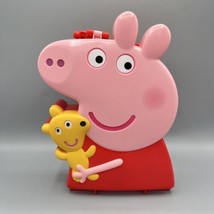 Peppa Pig Plastic Handled Carrying Case 8&quot;x10&quot; Toy Storage 2003 Jazwares - $14.84
