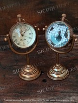 Brass Nautical Desk Clock - Elegant Table Watch for Home &amp; Office Decor. - £22.05 GBP