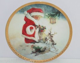 Santas Littlest Reindeer Puppy Collector Plate Hamilton Lisi Martin Chri... - $49.95