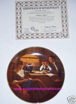 Norman Rockwell Collector Plate Father&#39;s Help Bradford Exchange Vintage Retired - £40.26 GBP