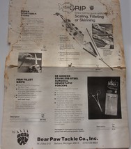 Vintage Bear Paw Tackle Co Fish Grip Order Sheet - £1.56 GBP