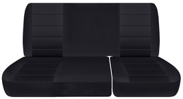 Fits 2001-2003 Ford F150 Truck black Rear seat covers solid top 40/60 bottom - $65.09