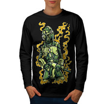 Robot Soldier Tee Fantasy War Men Long Sleeve T-shirt - £11.26 GBP