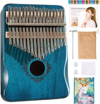 2022 New 17 Keys Mini Kalimba Thumb Piano Finger Piano Light Sea Green - £32.41 GBP