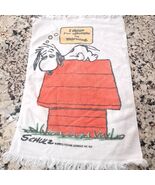 Vintage Snoopy Peanuts hand towel fringe on dog house Mornings Tastemake... - €15,42 EUR