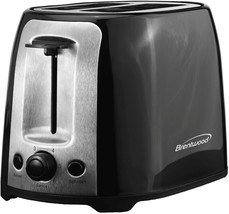 Brentwood TS-292B Cool Touch 2-Slice Extra Wide Slot Toaster, Black - £21.26 GBP