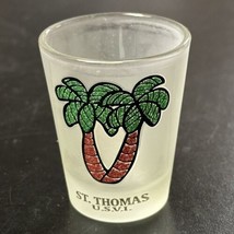 St. Thomas U.S.V.I. Glitter Palm Trees Shot Glass Agiftcorp - $7.91