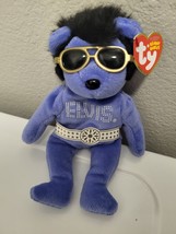 Elvis Presley Ty Beanie Babies &quot;Beanie Hawaii&quot; Bear 8.5 inch w/ Tags - $18.65
