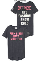 NWT VICTORIAS SECRET PINK NEW NYC Fashion Show 2015 Tee LIMITED EDITION ... - £23.76 GBP