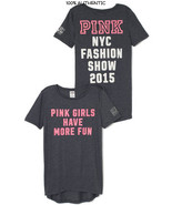 NWT VICTORIAS SECRET PINK NEW NYC Fashion Show 2015 Tee LIMITED EDITION ... - £23.59 GBP