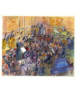 Raoul Dufy 1942 GRAVURE PRINT with COA. perfect ORCHESTRA music gift of ... - £389.24 GBP