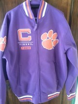CLEMSON TIGERS Varsity Style Fleece  JACKET NEW WITH TAGS R&amp;R Designs  - £67.82 GBP