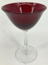 Duncan &amp; Miller Diamond Ruby Liquor Cocktail Glass 5&quot; Blown Glass EXCELLENT - $24.74