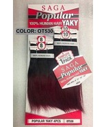 SHAKE N GO SAGA POPULAR YAKI 100% HUMAN HAIR 4 PCS (8&quot;,8&quot;,10&quot;10&quot;) COLOR ... - $38.28 CAD