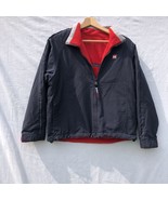 Navy W Red Jacket Tommy Hilfiger Sz M Windbreaker Fleece Reversible - £23.70 GBP