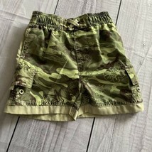 Sand N Sun Swim Trunks, Size 12M, Green, 100% Polyester, Pockets - £6.24 GBP