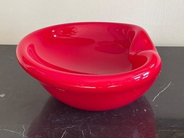 Murano Glass Huge Modern Red Cigar Ashtray or Decorative Bowl - $222.75