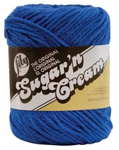 Lily Sugar&#39;n Cream Yarn  Solids Dazzle Blue - £9.78 GBP