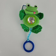 Baby Einstein Green Frog Stuffed Plush Infant Toy Clip On Rattle - $24.74