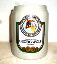 Wolf +2009 Fuchsstadt Wurzburg German Beer Stein - $12.95