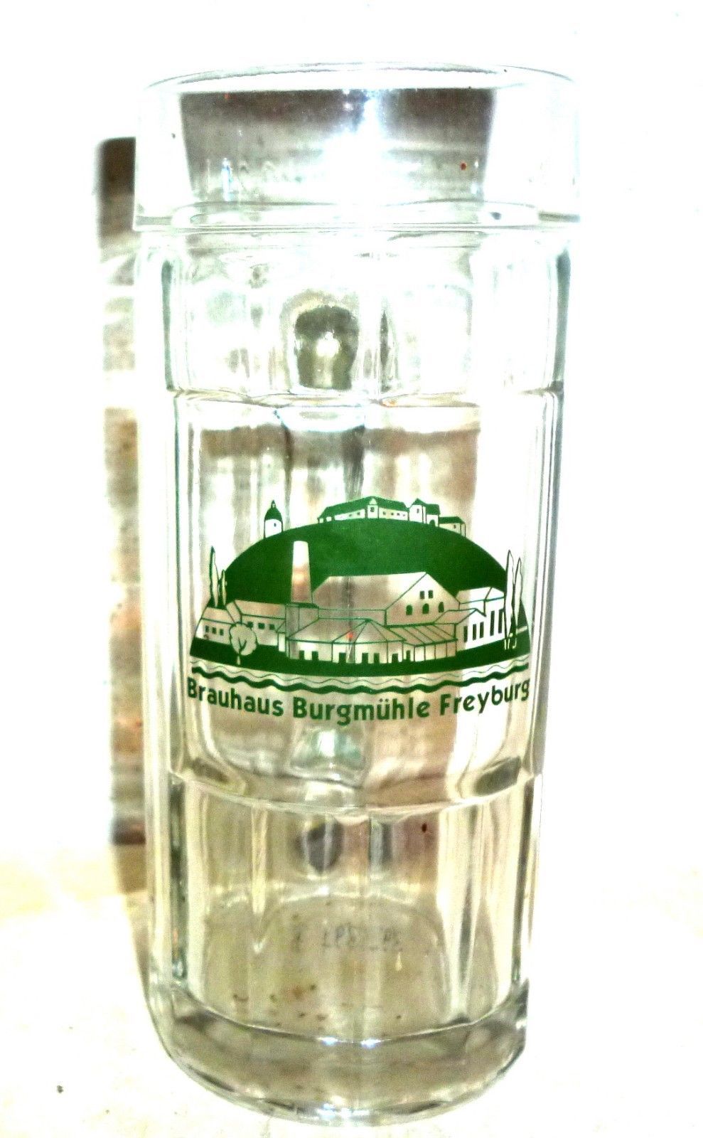 Brauhaus Burgmuhle Freyburg German Beer Glass Seidel - $9.50