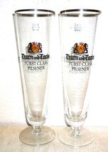 2 Thurn & Taxis Regensburg Furst Class Pilsener German Beer Glasses - £7.86 GBP