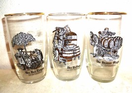 3 Martha Brau +1980 Furstenfeldbruck German Beer Glasses - $24.95