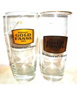 2 Ottakringer Gold Fassl Wien 0.5L Austrian Beer Glasses - £7.93 GBP
