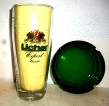 Licher Export Ihring &amp; Melchior Lich German Beer Glass &amp; Ashtray - £15.69 GBP