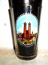 Munich Frauenkirche Enamelled Facetted German Beer Glass - $17.72 CAD