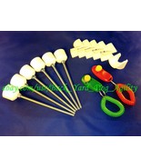 6 Weave Pole Pegs 6 Jump Cups 2 Obedience Training Clickers, Dog Agility... - £15.00 GBP