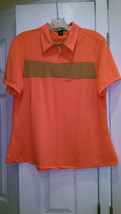 NWT JAMIE SADOCK Thunderbird Orange &amp; Curry Short Sleeve Golf Shirt - size L $89 - £27.37 GBP