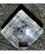 Hummingbird Floral Laser Etched Crystal Glass Cubed Paperweight Holograp... - $10.79