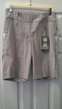 Nwt Swing Control Lisette Sport Black &amp; White Striped Golf Shorts - Size 10 - £33.62 GBP