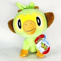 New! 8” Pokemon GROOKEY Plush Soft Green Monkey Sitting Jazwares - New w... - £18.04 GBP