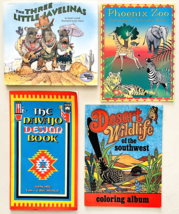 3 Southwest Western Desert Arizona Kids Coloring Books + Three Little Javelinas - £17.52 GBP